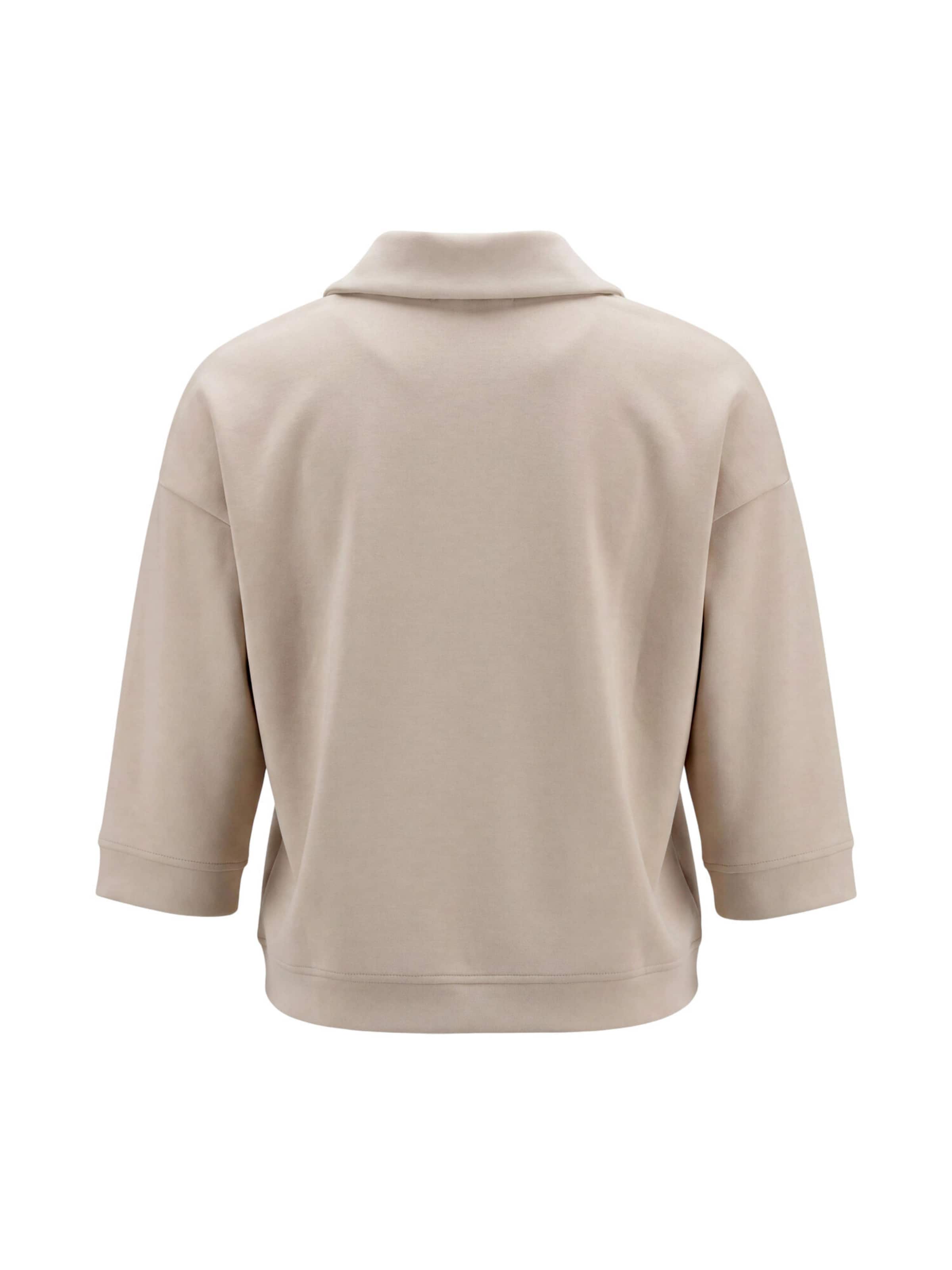 zero Sweatshirt unifarben in Beige