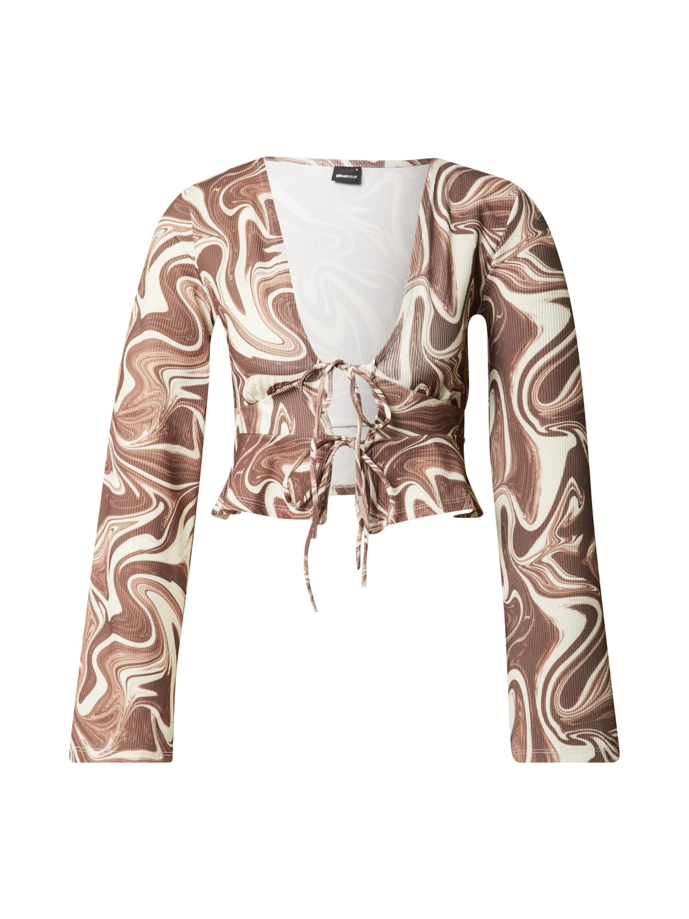 Tricou Gina Tricot pe bej / maro, Vizualizare produs