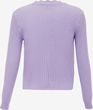 IPARO Knit Cardigan in Purple