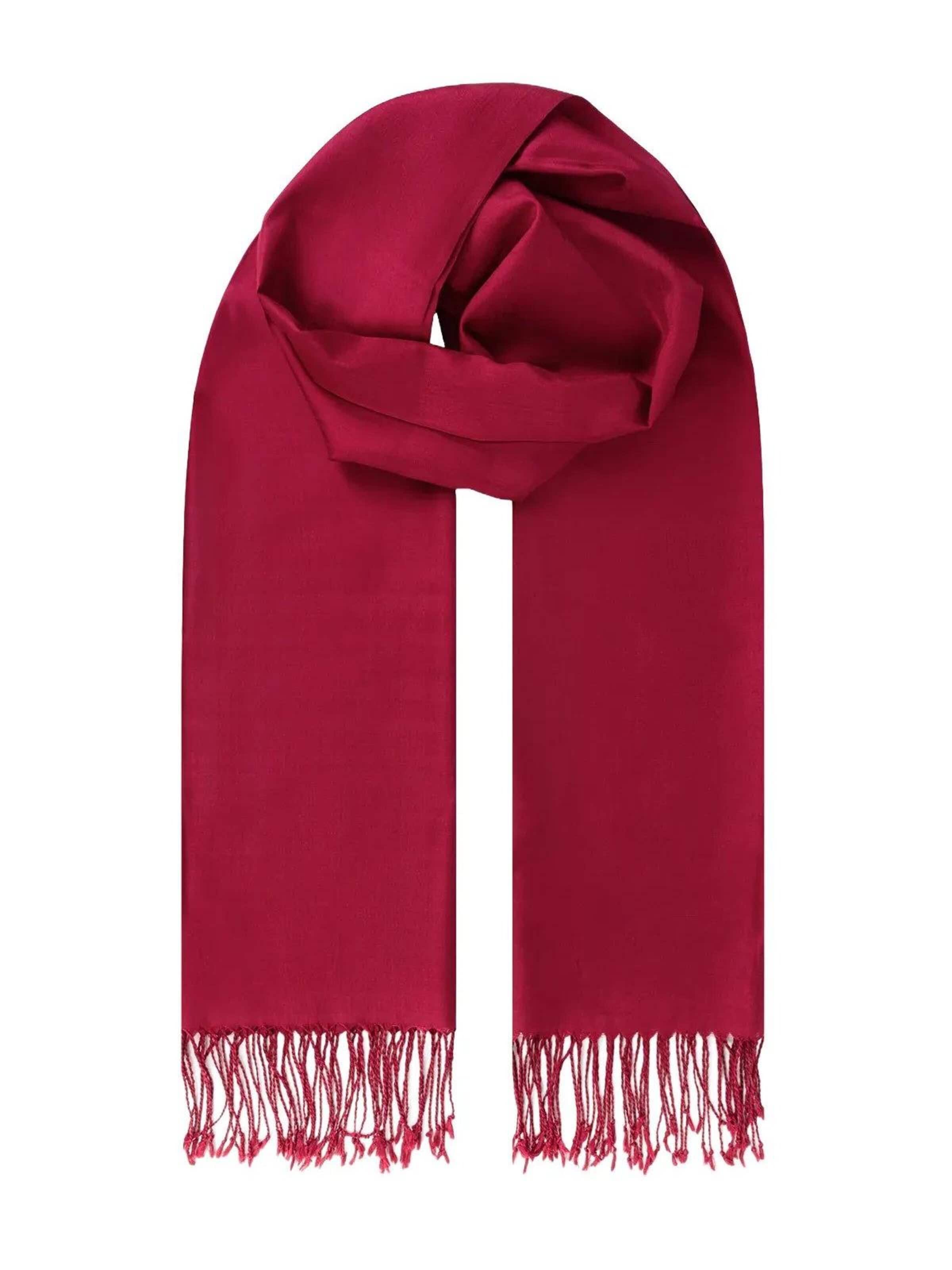 SILK & CASHMERE Sjaal in Rood: voorkant