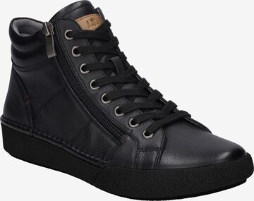 JOSEF SEIBEL High-Top Sneakers in Black: front
