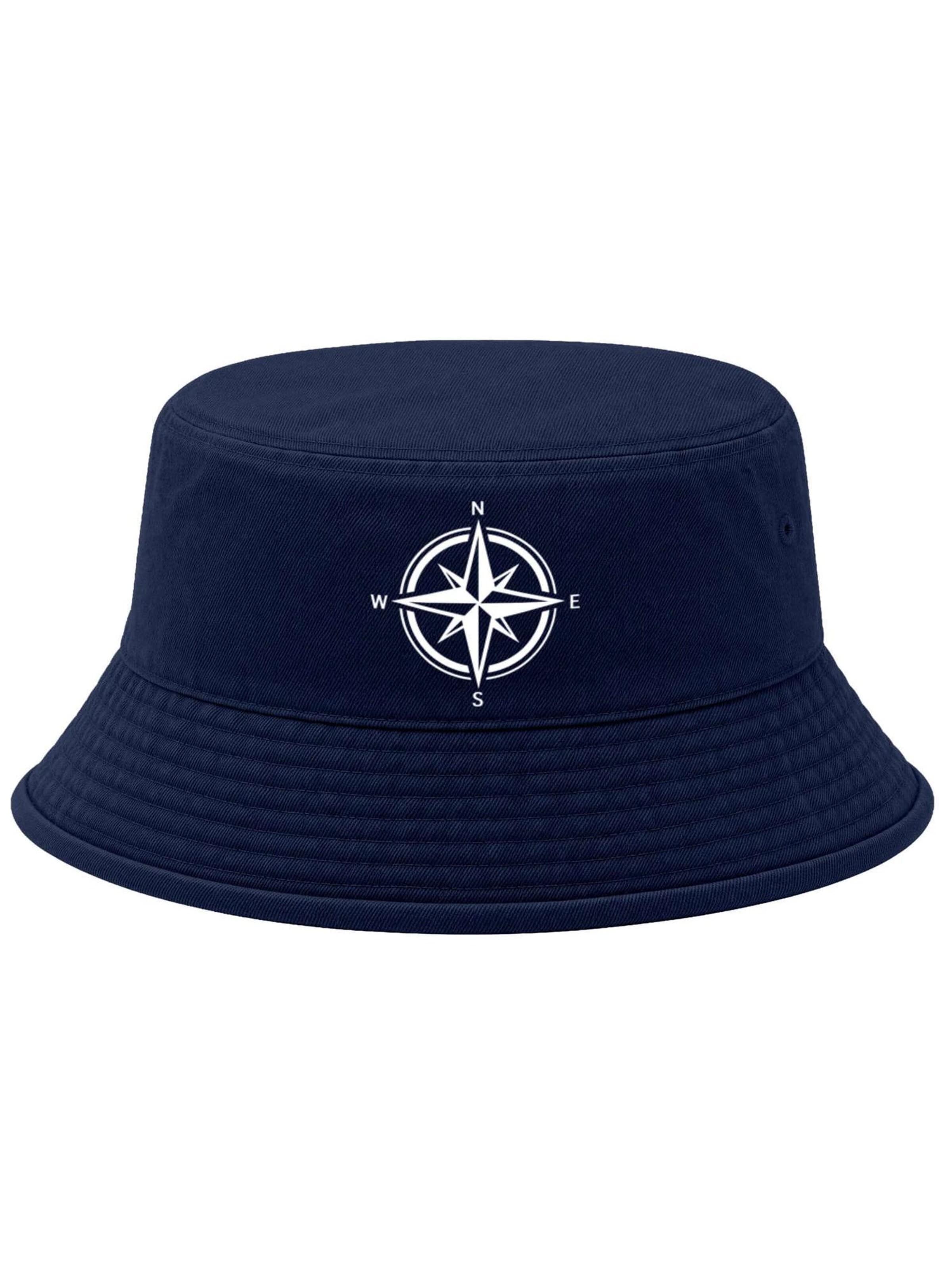 Neverless Hat 'Kompass' in Blue: front