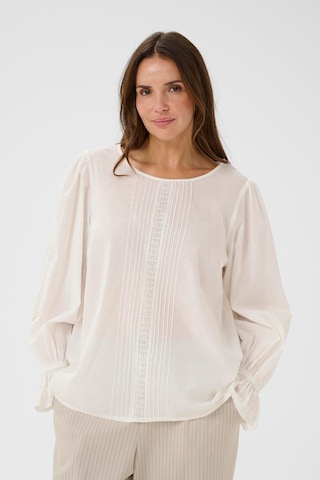 KAFFE CURVE Blouse 'KCclara' in White: front