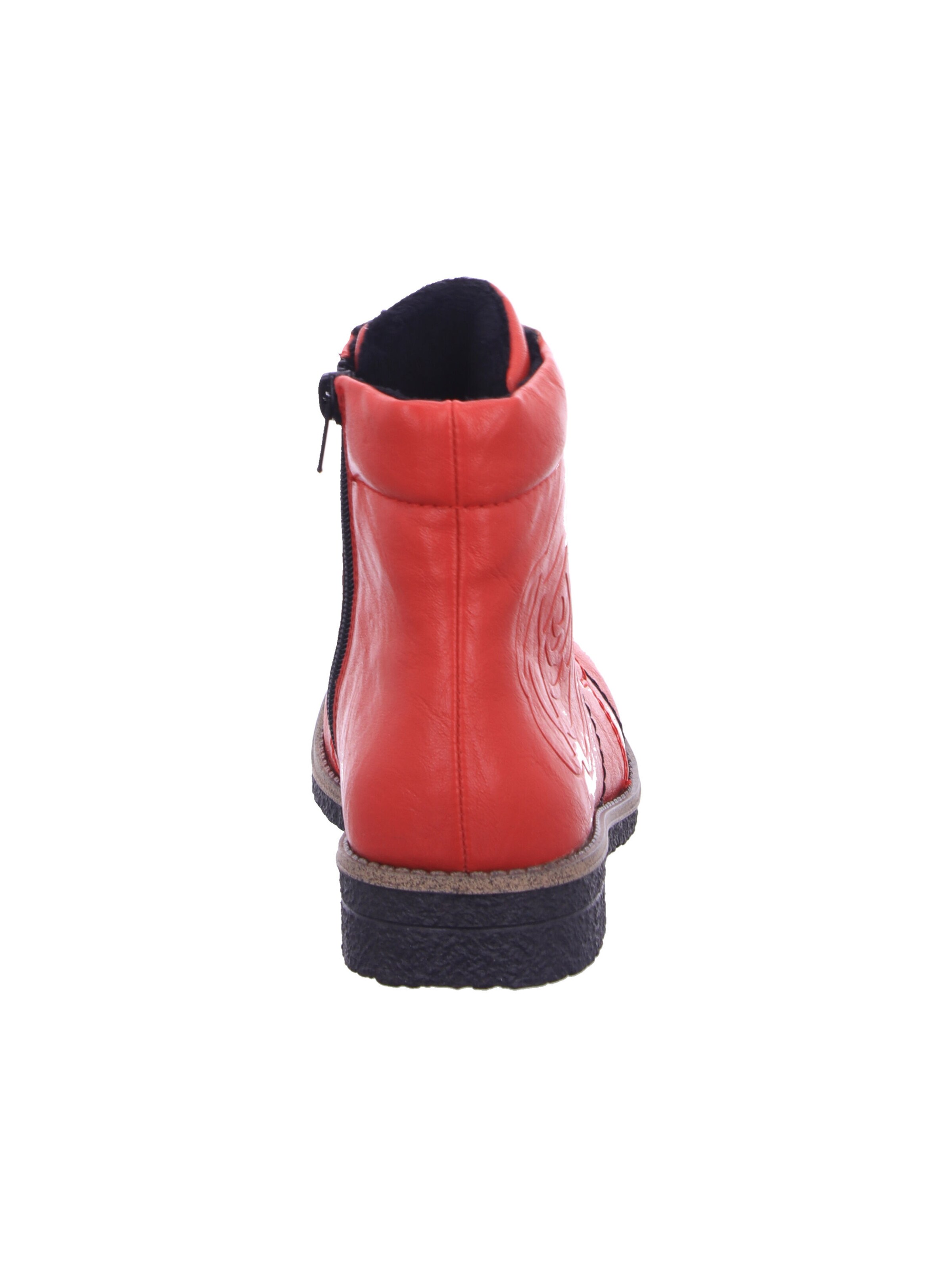 Rieker Lace-Up Ankle Boots in Red