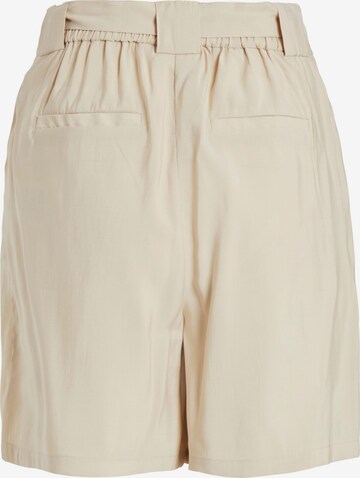 VILA Regular Pleat-Front Pants 'Pauline' in Beige