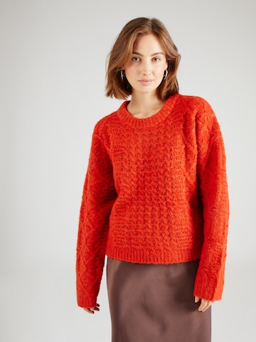 TOPSHOP Sweater in Orange: front