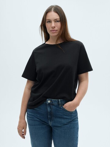 MANGO Тениска 'CHALACA' в черно