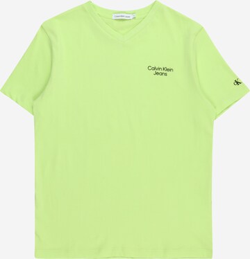 T-Shirt Calvin Klein Jeans en vert : devant