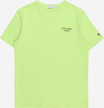Calvin Klein Jeans قميص بلون أخضر: الأمام