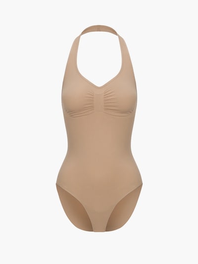 Body modellante 'Neckholder Bodysuit mit Slip' in XS cfab (formerly creamy fabrics) di colore beige, Visualizzazione prodotti