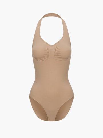 Body modelant 'Neckholder Bodysuit mit Slip' cfab (formerly creamy fabrics) en beige : devant
