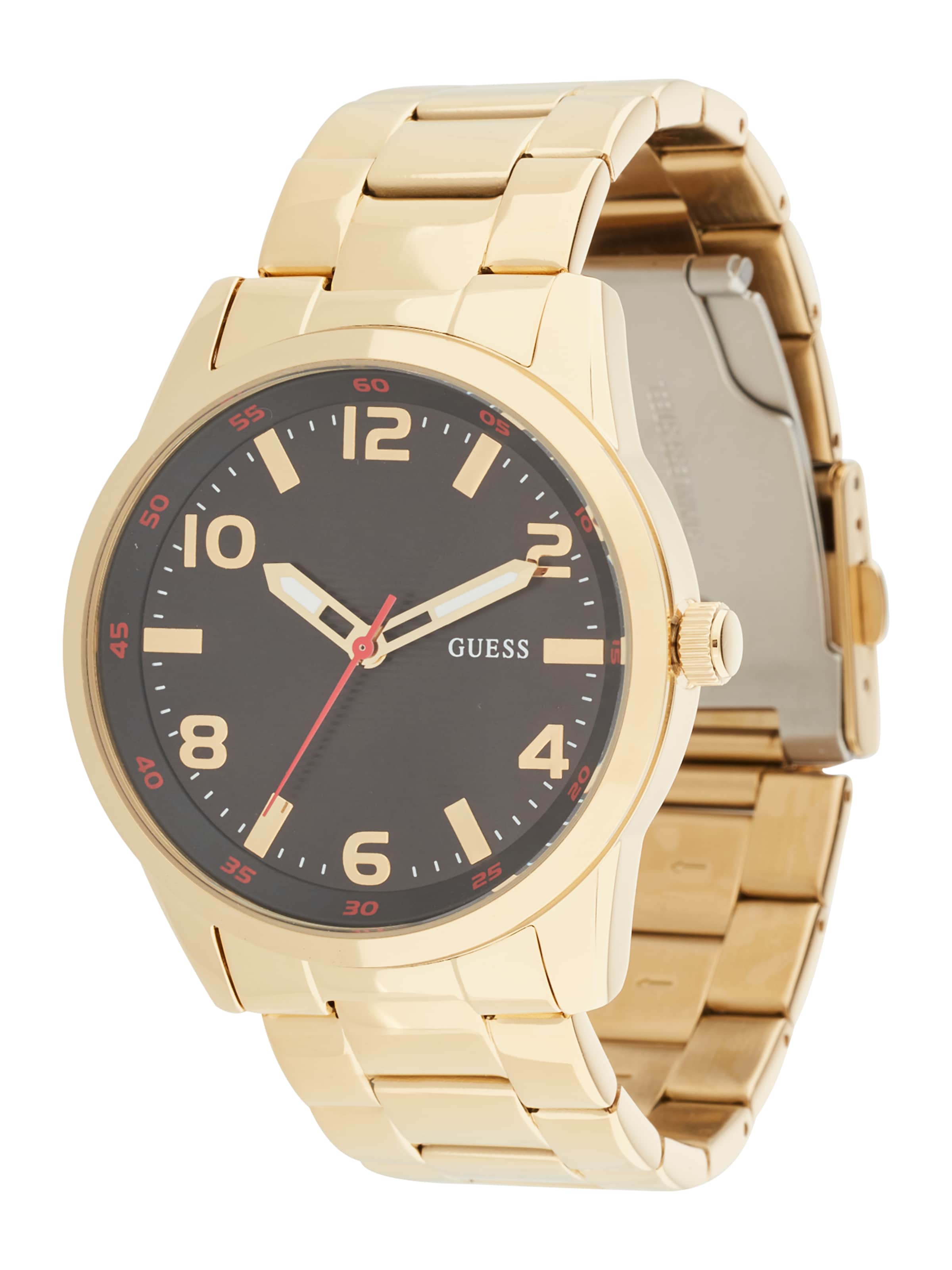 GUESS Analoguhr in Gold: Vorderseite