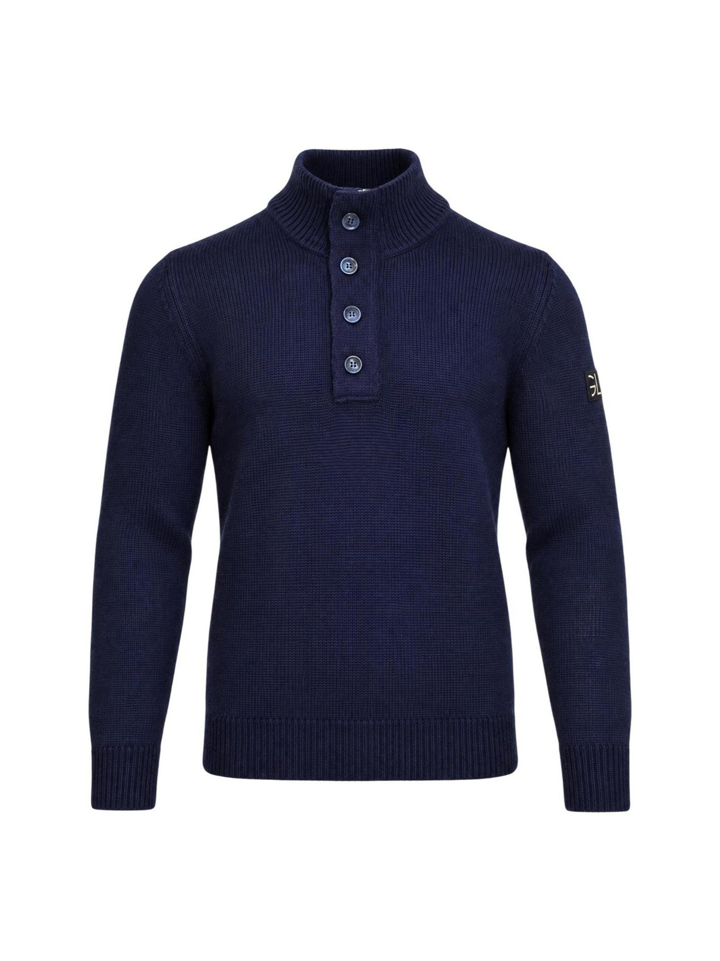 Gianni Lupo Tröja 'MAGLIERIA CASUAL GL35078-F26' i blå: framsida