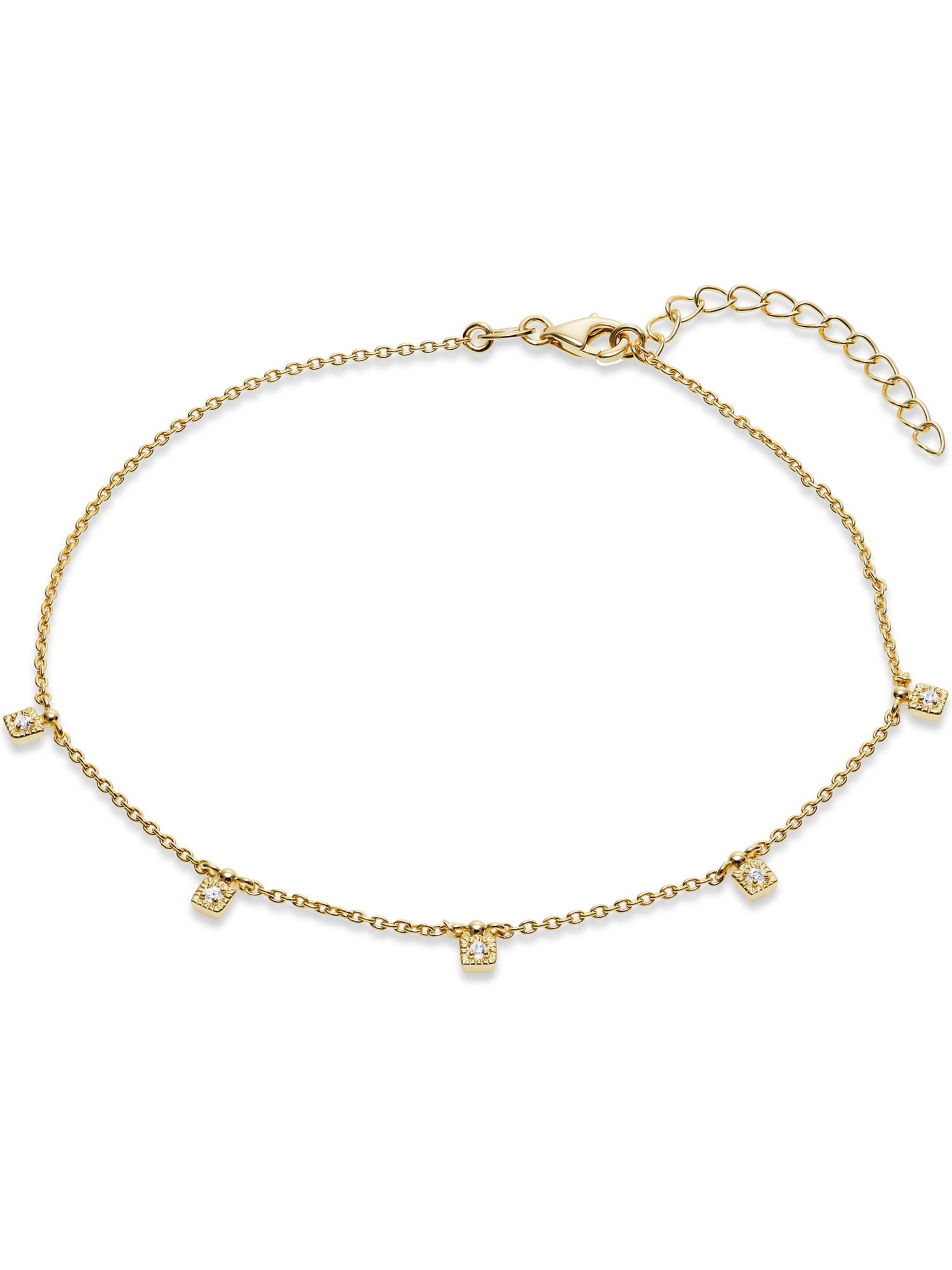 FAVS Fußkette in Gold: Vorderseite