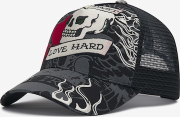 Ed Hardy Шапка с козирка в черно: отпред