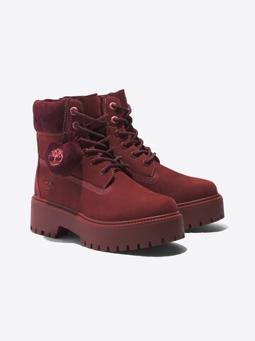 TIMBERLAND Lace-up bootie 'Stone Street' in Red
