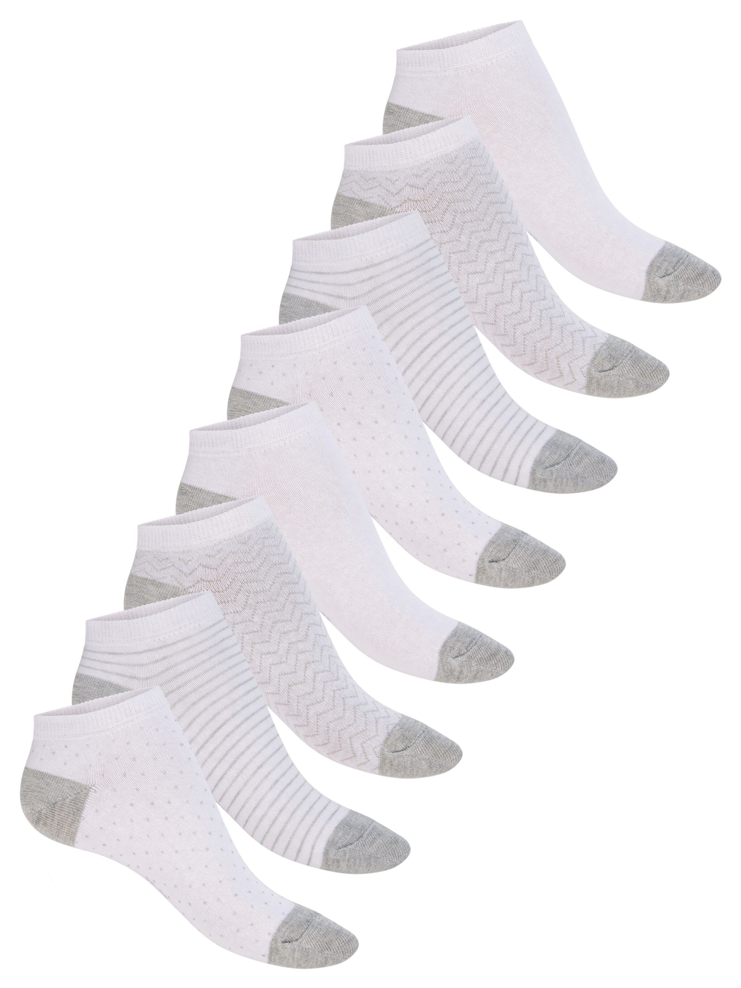 footstar Ankle Socks 'Ringel' in Grey: front
