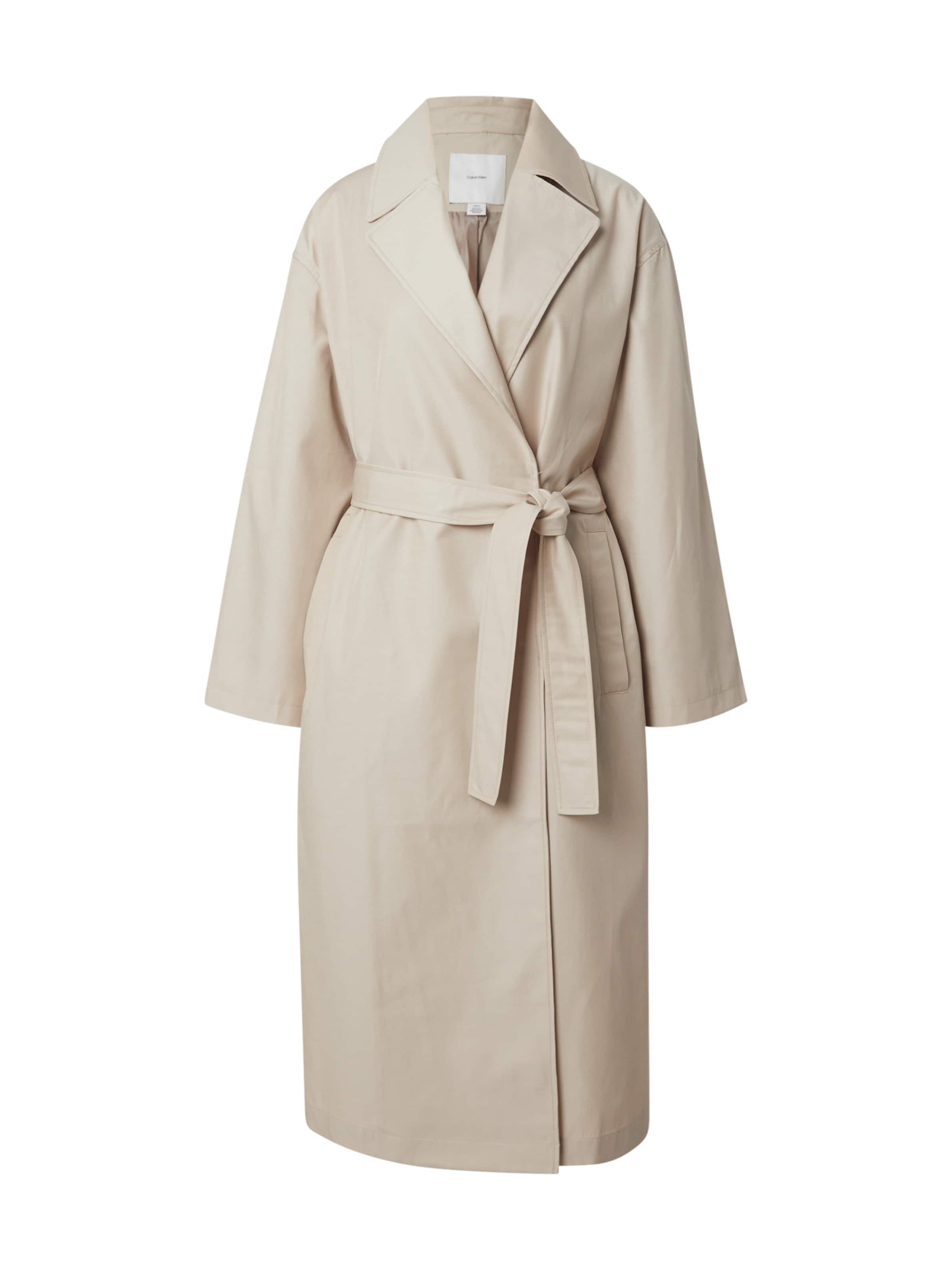 Palton de primăvară-toamnă de la Calvin Klein pe bej: față