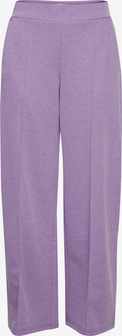 ICHI Wide leg Broek 'Kate' in Lila: voorkant