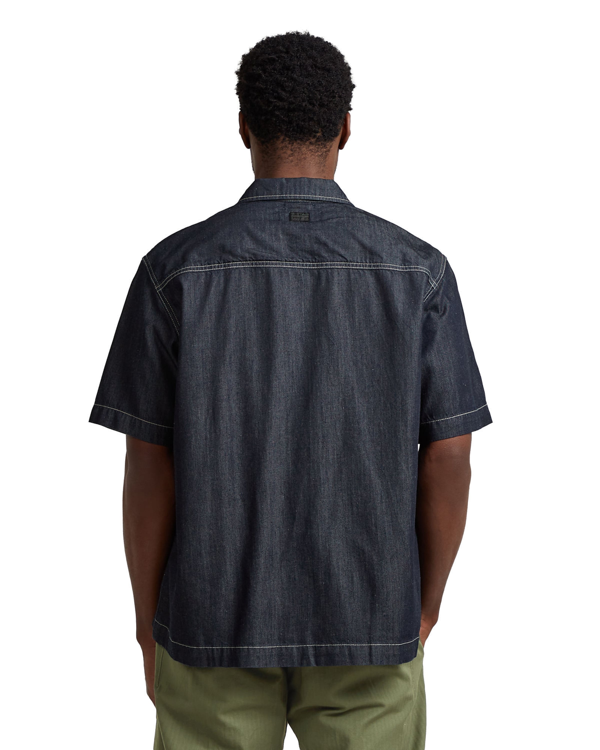 G-STAR Regular Fit Shirt - 'Bowling 2-Pocket Shirt' in Blau