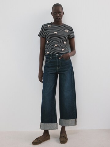 MANGO Majica 'LAZI' | modra barva