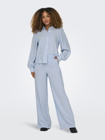 ONLY Wide leg Broek in Blauw