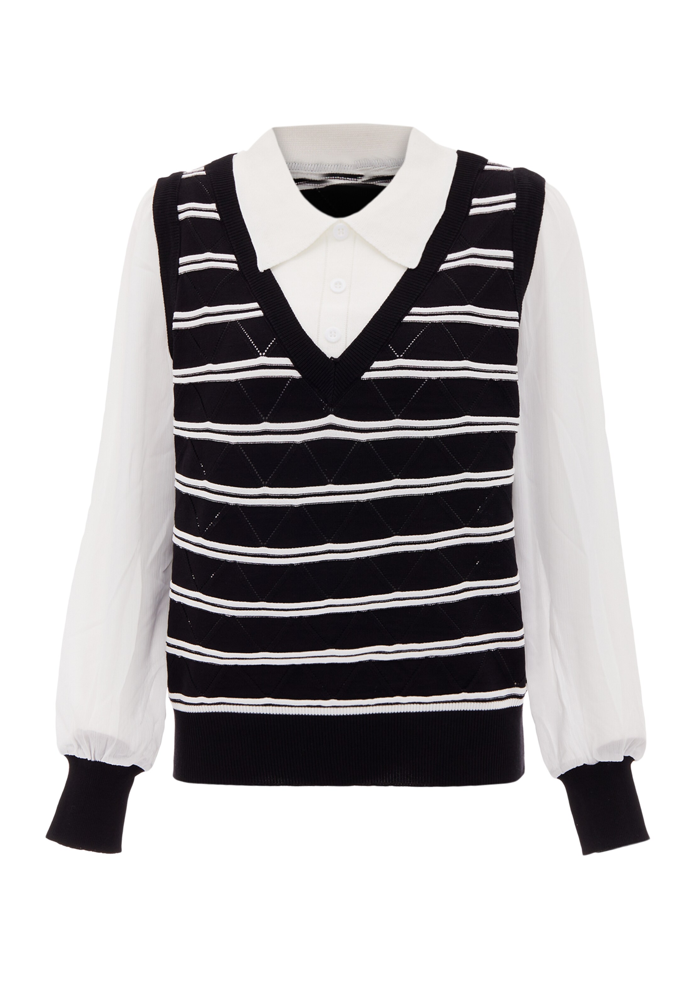 caneva - Pullover em preto: frente