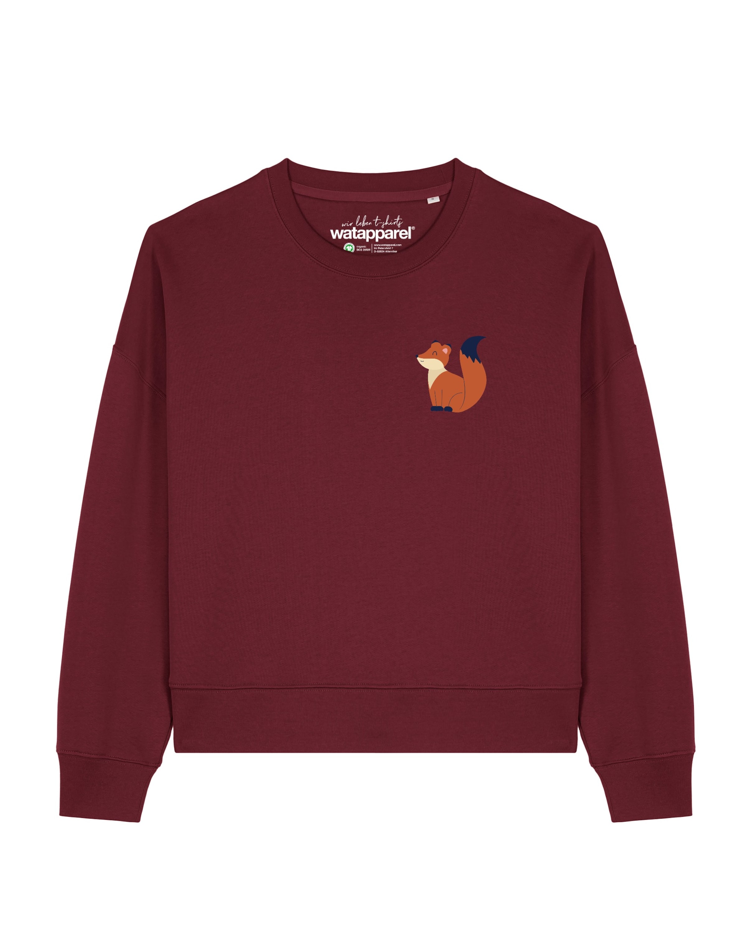 Watapparel Sweatshirt 'Cute Fox' in Rood: voorkant