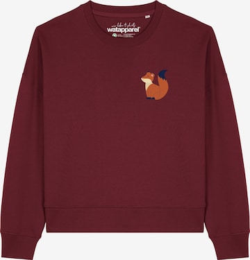 Sweat-shirt 'Cute Fox' Watapparel en rouge : devant