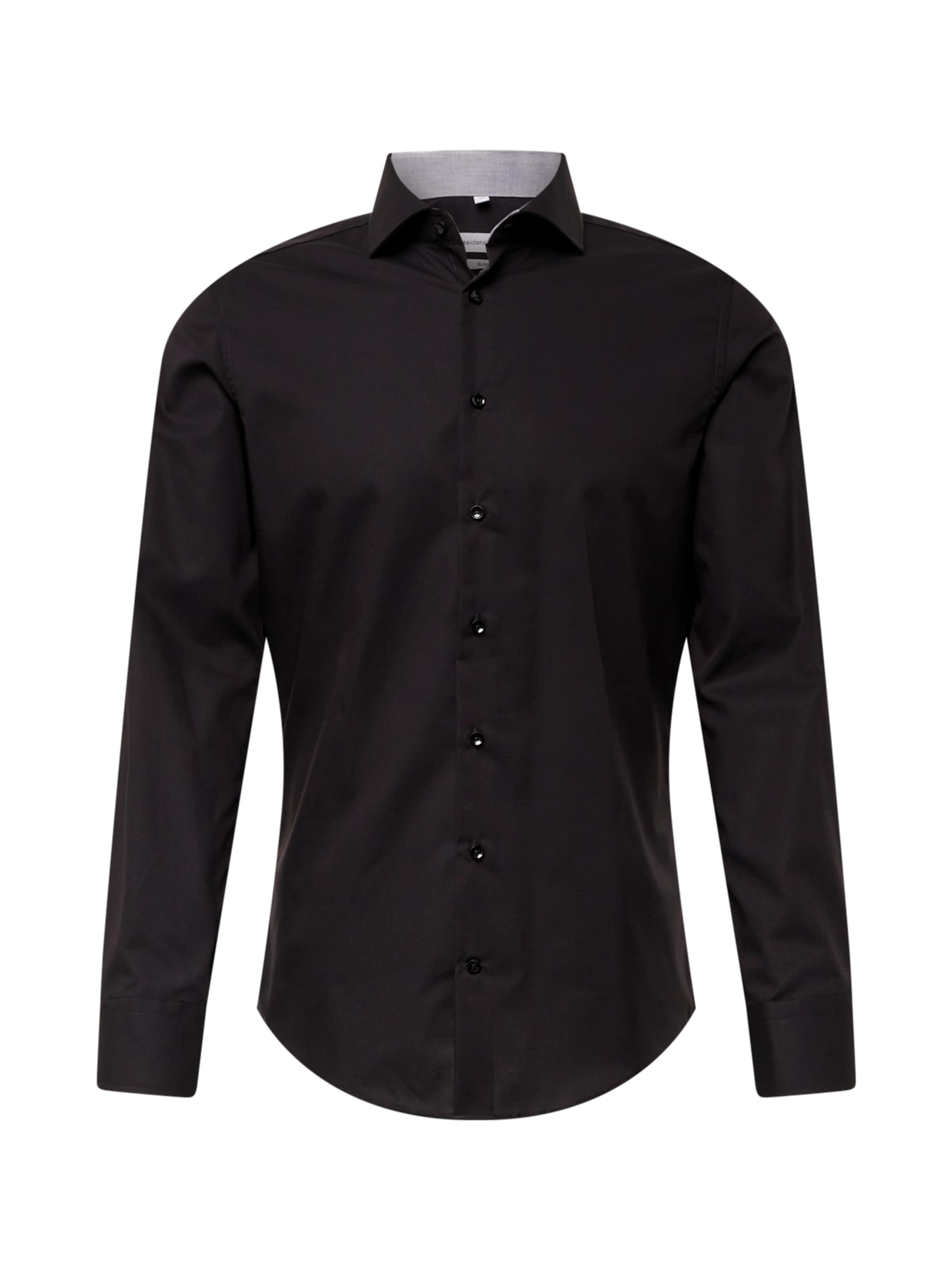 Chemise business SEIDENSTICKER en noir : devant