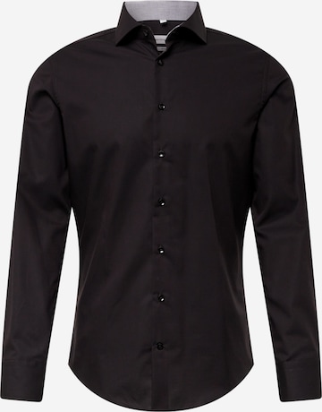 SEIDENSTICKER Business shirt in Black: front