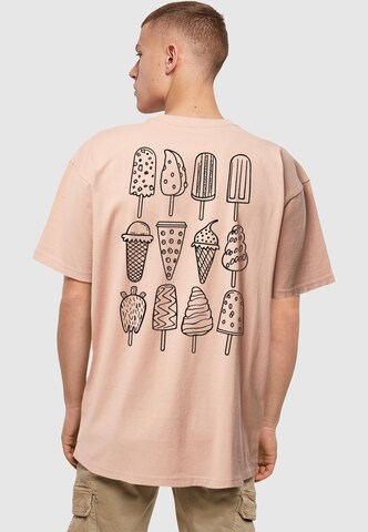 Merchcode - Camiseta 'Ice Cream' en rosa: frente
