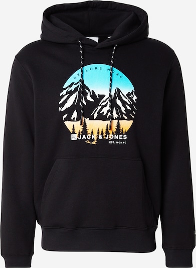 JACK & JONES Collegepaita 'JJEXPLORER' värissä vaaleansininen / oranssi / musta / valkoinen, Tuotenäkymä