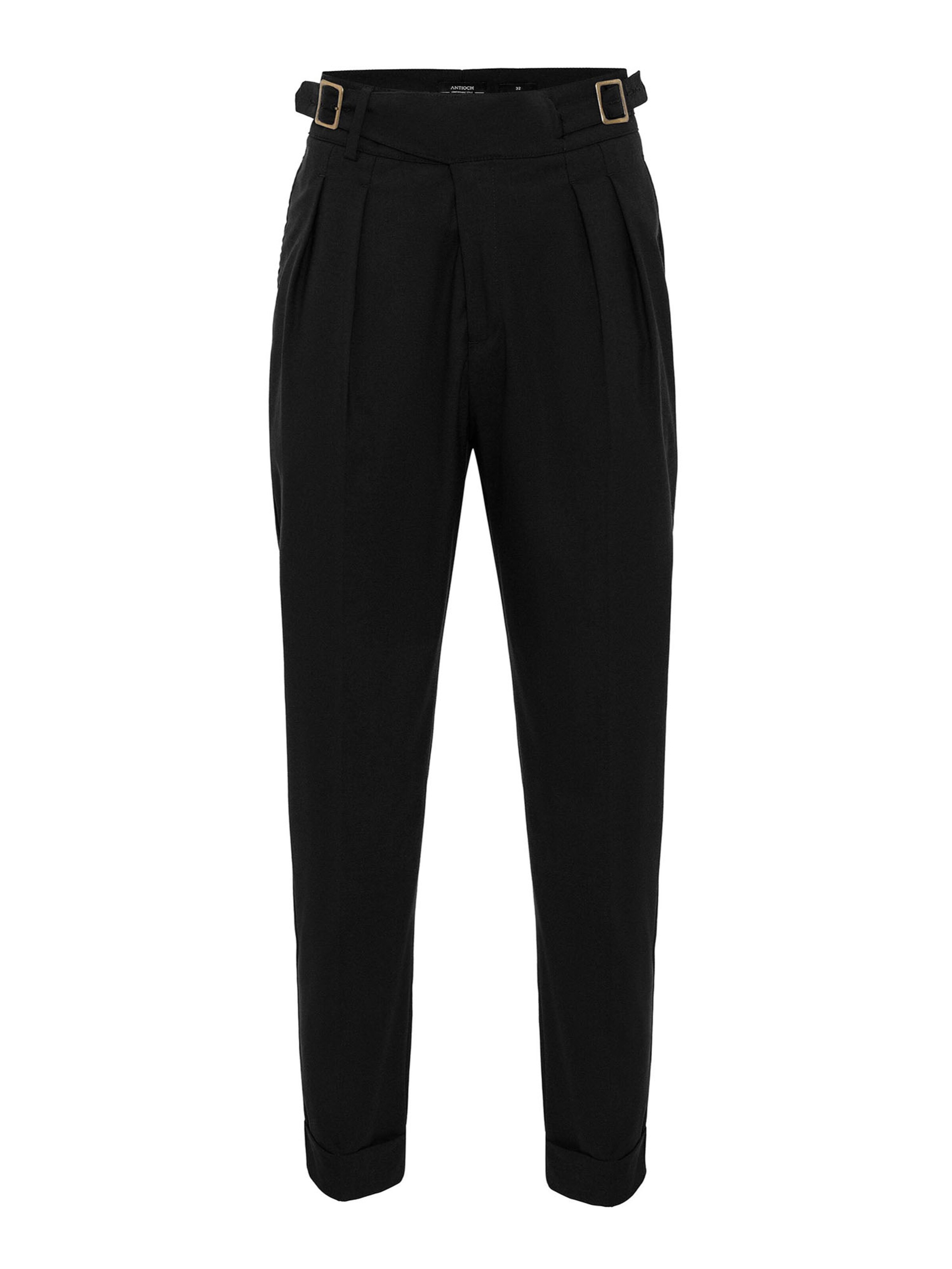 Antioch Regular Trousers in Black: front