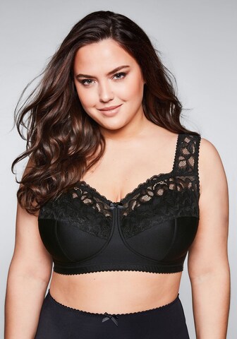 SHEEGO Minimiser Bra in Black: front