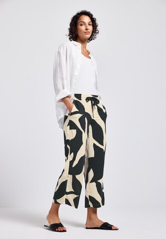 STREET ONE Wide Leg Hose in Schwarz