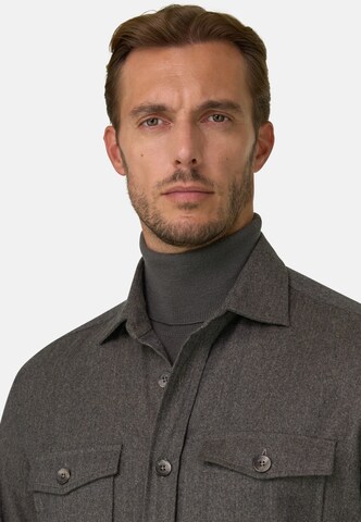 Boggi Milano Shirt in Grijs: voorkant