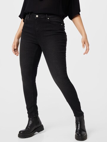ONLY Curve Regular Jeans 'DAISY' in Zwart: voorkant