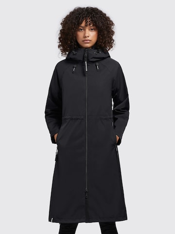 khujo Between-Seasons Coat 'Xappi' in Black: front