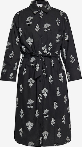 Usha Платье-рубашка в Черный: спереди