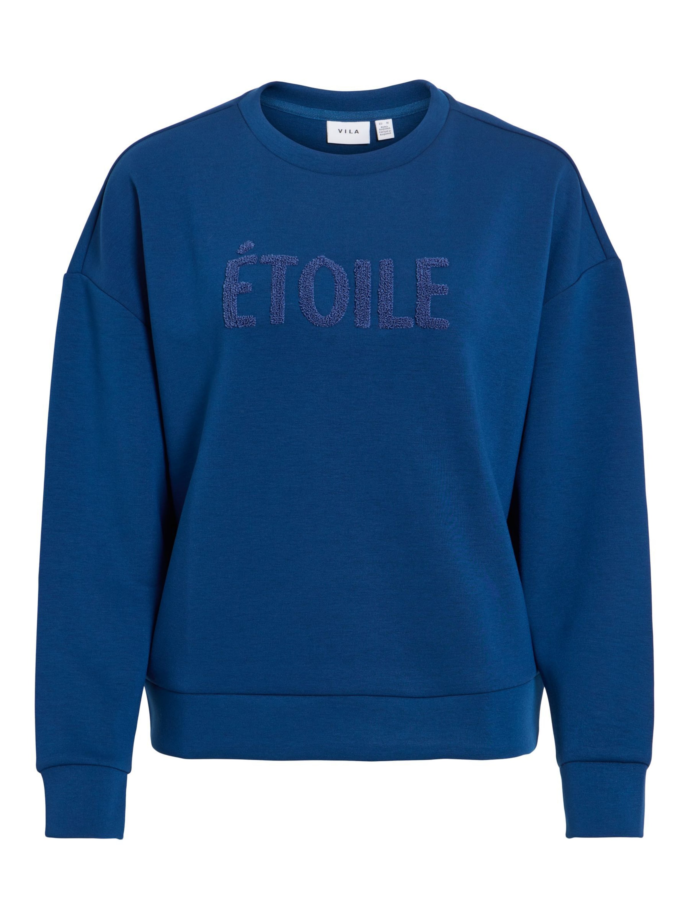 Sweat-shirt 'VIReflect' VILA en bleu : devant