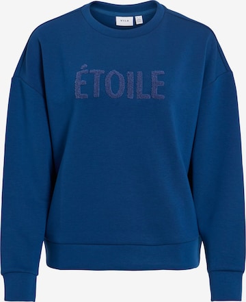 Sweat-shirt 'VIReflect' VILA en bleu : devant