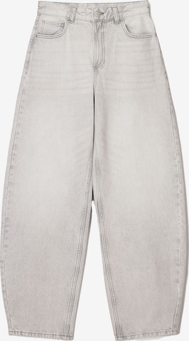 Bershka Baggy Jeans in Grau: Vorderseite