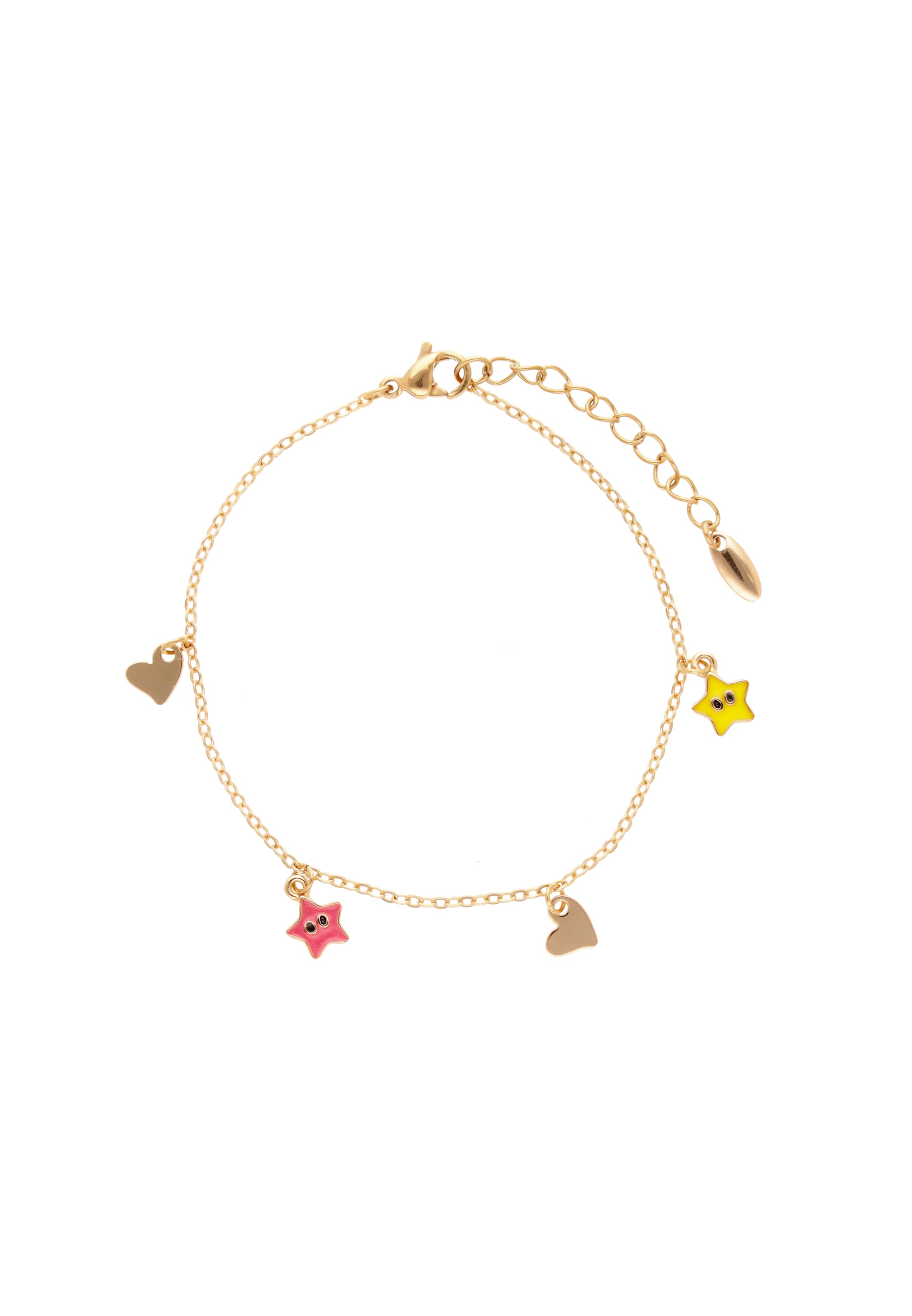 MYMO Bracelet en chamois / jaune / or / rose, Vue avec produit