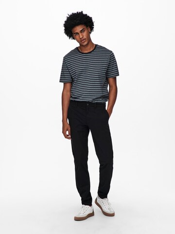 Only & Sons Regular Chino Pants 'Cam' in Black