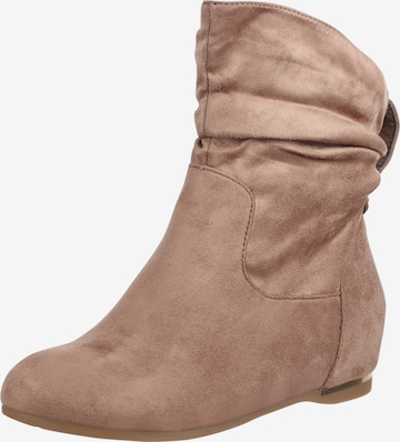 Bottines Elara en beige : devant
