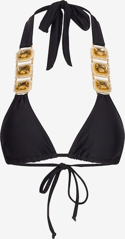 Moda Minx Triangel Bikinitopp 'Boujee' i svart: forside