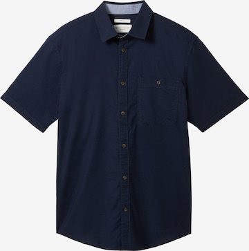 Coupe regular Chemise TOM TAILOR en bleu : devant