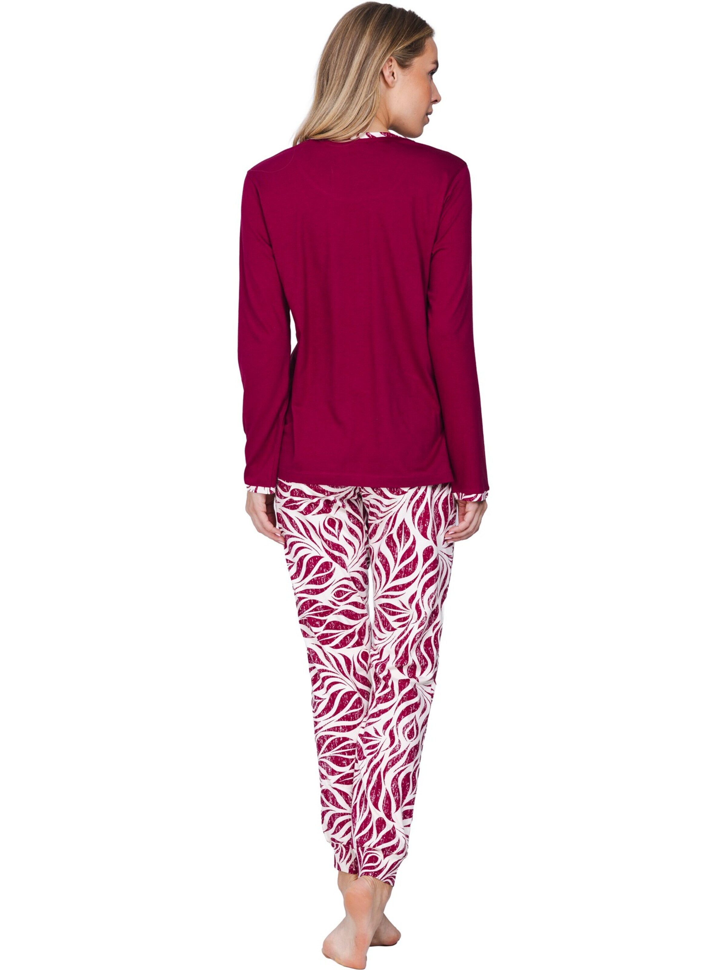 Pastunette Pyjama 'Rosewood Comfort' in Rood