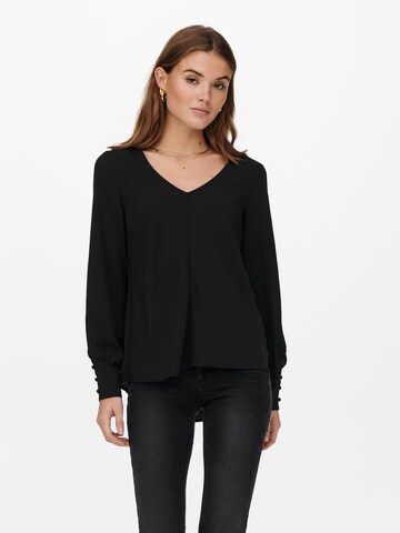 ONLY Blouse 'Mette Uma' in Zwart: voorkant